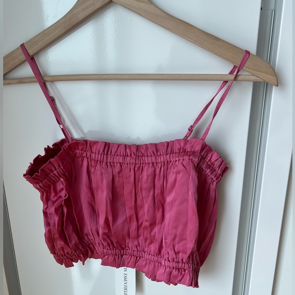 MAISON ESSENTIELE Gathered Cami in Magenta (S, M) - Picture 4 of 6